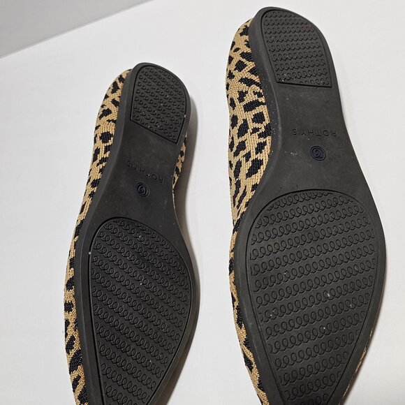 Rothy's Brown and Black Leopard Point Flats Sleek Loafers size 8.5 - Picture 8 of 8